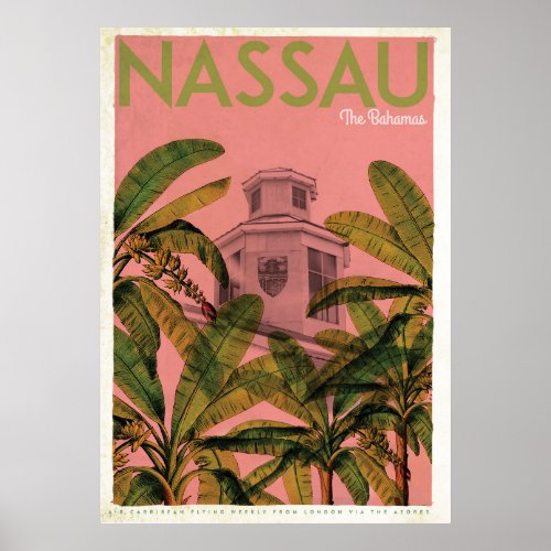 Tropical Bahamas Travel Poster