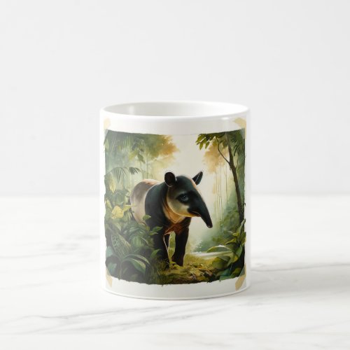 Tropical Bairds Tapir REF15 _ Watercolor Coffee Mug