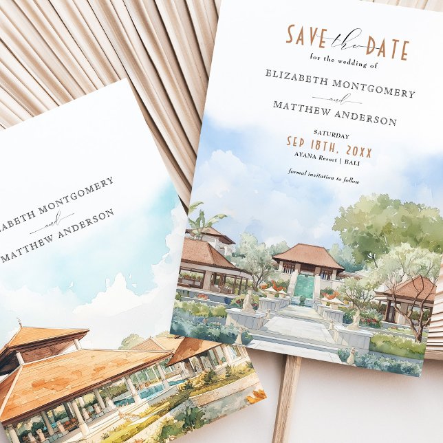 Tropical Bali AYANA Resort Save the Date Invitation (Creator Uploaded)