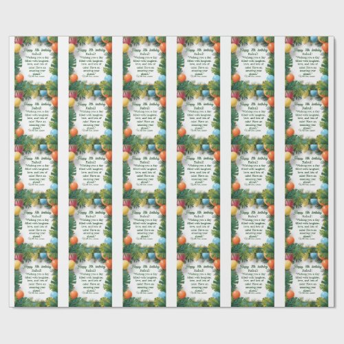 Tropical Balloons Colorful Kids Birthday Response  Wrapping Paper
