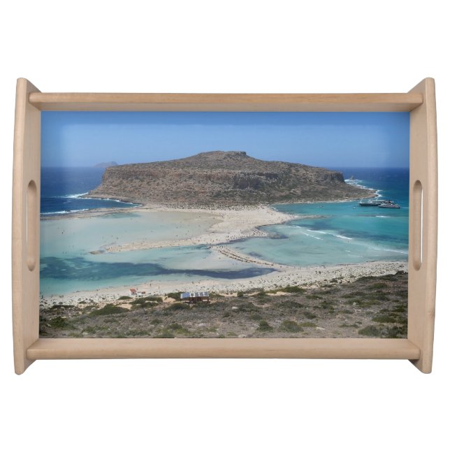 Tropical Balos Beach Serving Tray (Front)