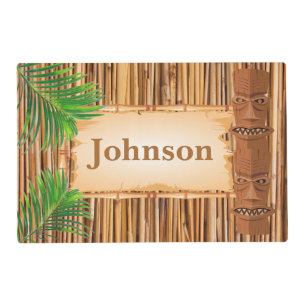 Tropical Bamboo Totem Design Placemat