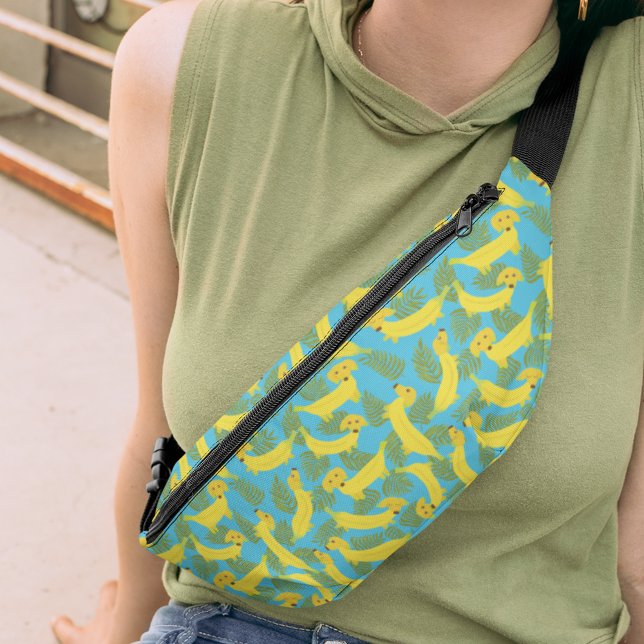 Tropical Banana Dogs Cute Patterned Fanny Pack (Creator Uploaded)