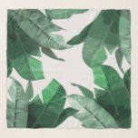 Tropical Banana Leaf Print Scarf<br><div class="desc">A lush green tropical illustrated pattern. Leaves of the banana leaf plant.</div>