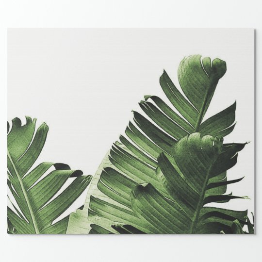 Tropical Banana Leaf Wrapping Paper | Zazzle.com