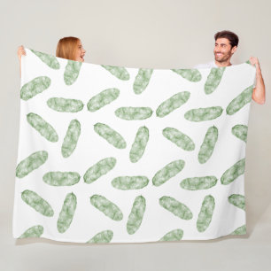 Tropical Banana Leaves Fleece Blanket