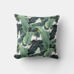 Tropical Banana Leaves Palm Throw Pillow at Zazzle
