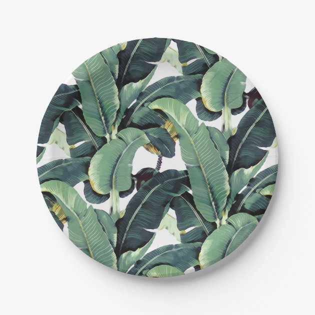 tropical paper plates