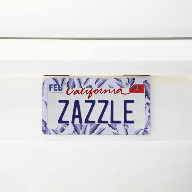 Tropical Banana Leaves Pattern #6 #tropical #art License Plate Frame (On Car)