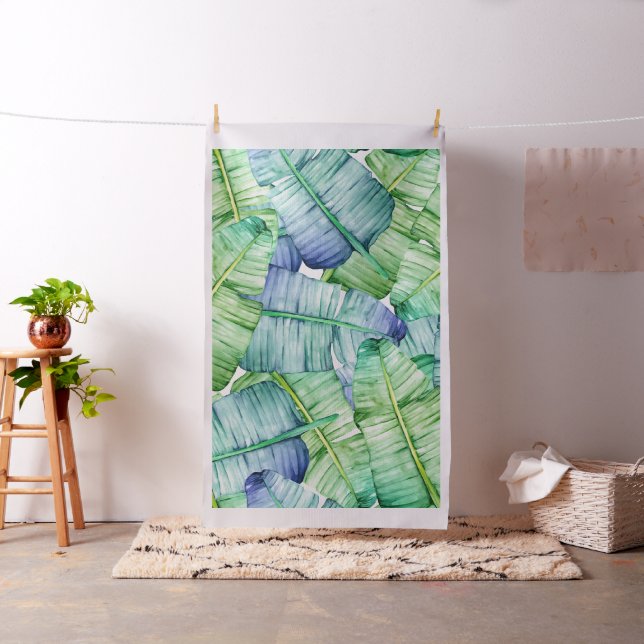 Tropical Banana Leaves Pattern Fabric (In Situ)