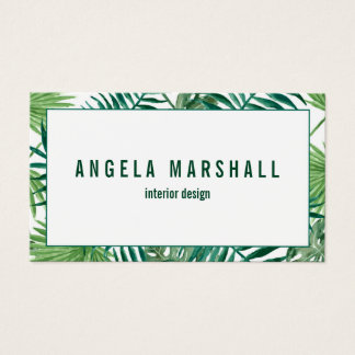 Leaf Business Cards Templates Zazzle Tropical Banana Palm Leaf Botanical Business Card
