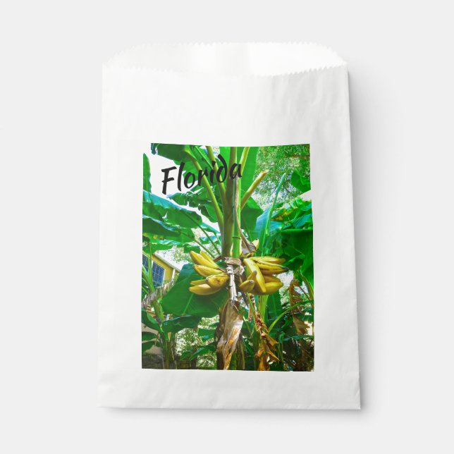 Tropical Banana Palm Tree St Augustine Florida Favor Bag (Front)