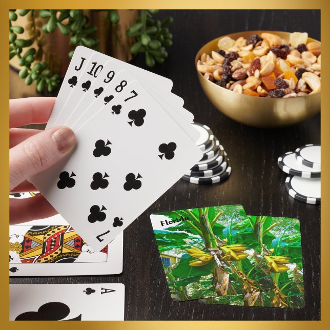 Tropical Banana Palm Tree St Augustine Florida Poker Cards (Creator Uploaded)