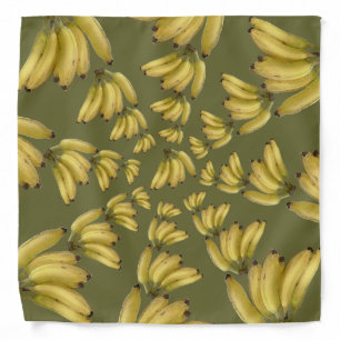 tropical bananas in circles bandana