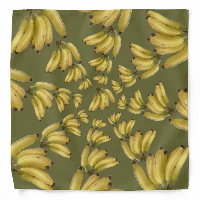 tropical bananas in circles bandana (Front)