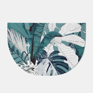 Tropical Bananas Monstera: Fashionable Seamless. Doormat