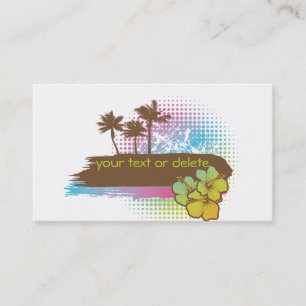 Tropical banner business card