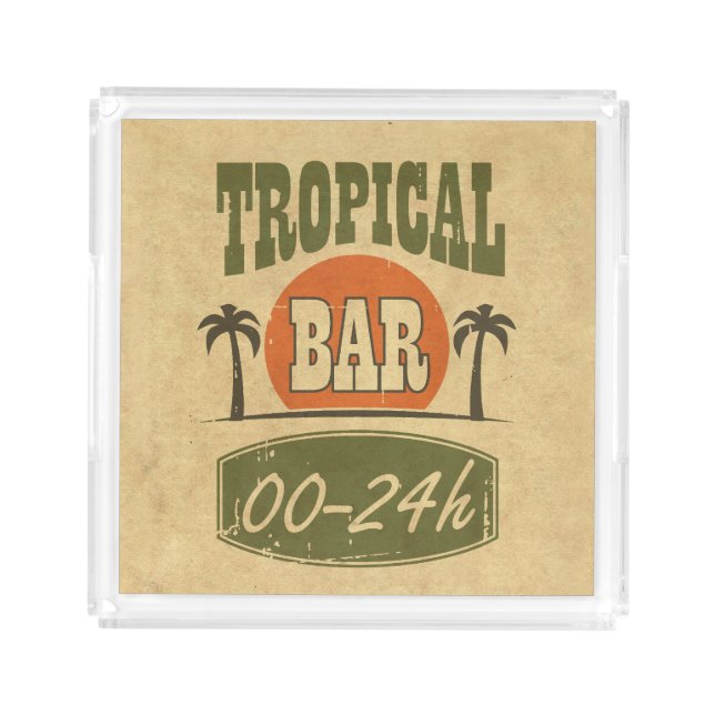 Tropical Bar Acrylic Tray (Front)
