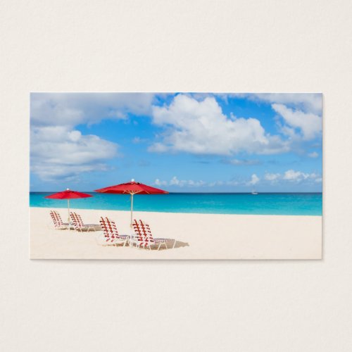 Tropical beach business cards