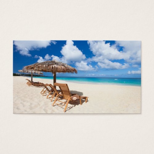 Tropical beach business card
