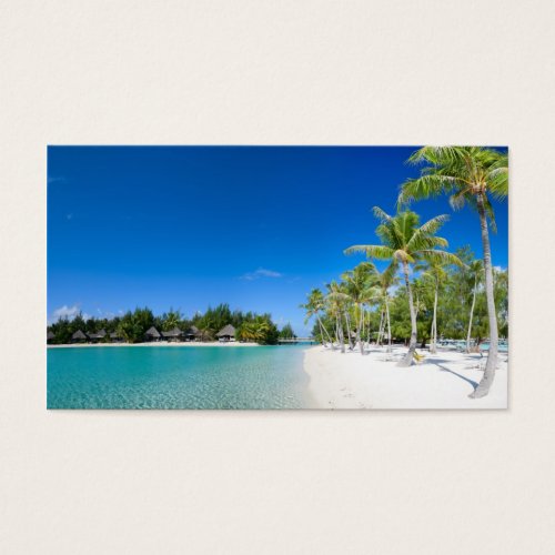 Tropical beach business card