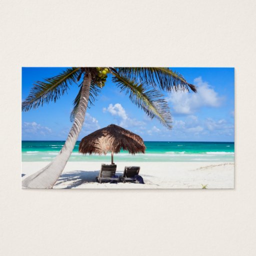 Customizable Tropical beach business card templates