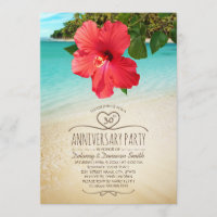 Tropical Beach 30th Wedding Anniversary Party