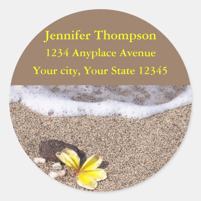 Tropical Beach address labels (Front)