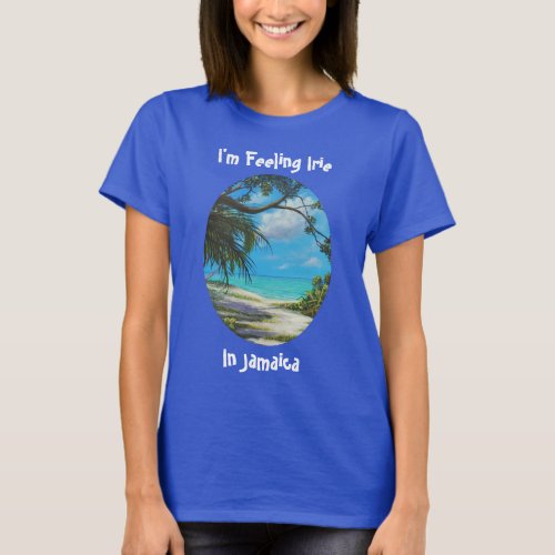 Tropical Beach and Palm Tree  Negril Jamaica T_Shirt