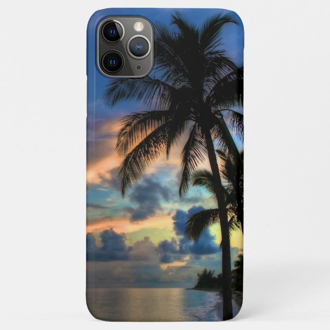 Tropical Beach and Palm Trees Case-Mate iPhone Case (Back)