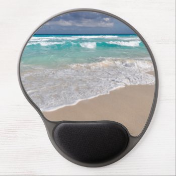 Tropical Beach And Sandy Beach Gel Mouse Pad by bbourdages at Zazzle
