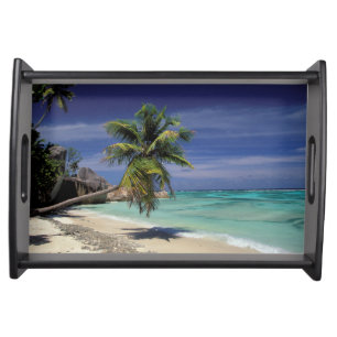 Tropical Beach, Anse Sourse D'Argent, La Digue Serving Tray