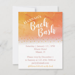 Tropical Beach Bachelorette Party Invitation