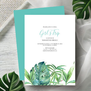 Tropical Beach Bachelorette Party Invitations