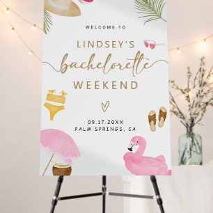 Tropical Beach Bachelorette Party Welcome Sign