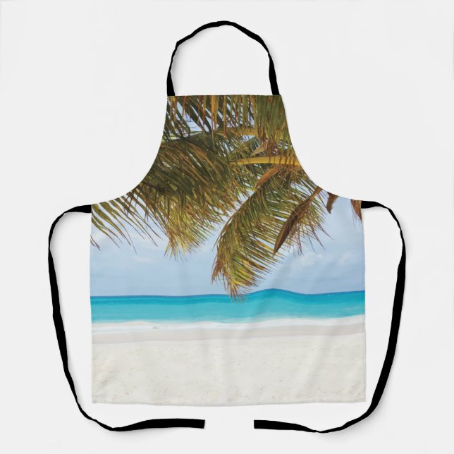 Tropical beach background apron (Front)