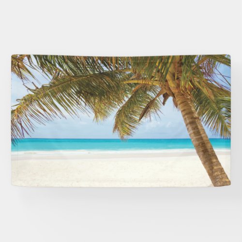 Tropical beach background banner