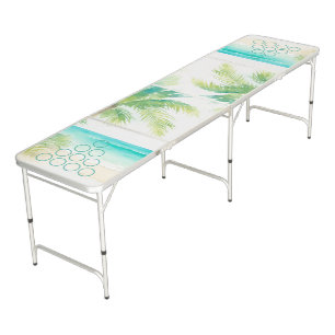 Tropical Beach Beer Pong Table