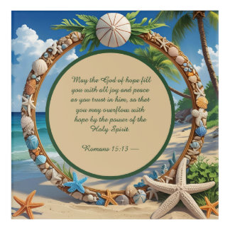 Tropical Beach Bible Verse Memory Anchor  Acrylic Print