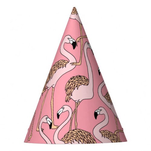 Tropical Beach Bird Pink Flamingo Party Hat