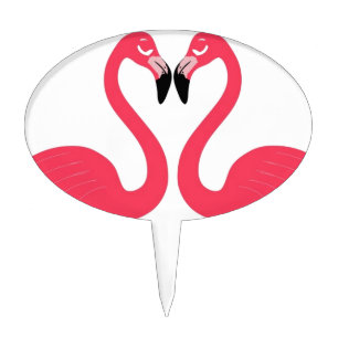 Tropical Beach Birds Destiny Flamingos Cake Topper