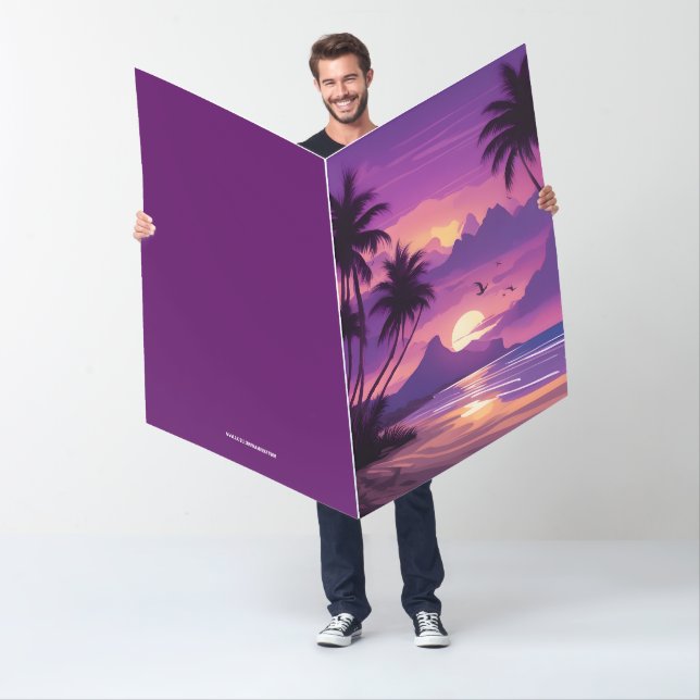 TROPICAL BEACH BIRTHDAY BIGGEST GIANT GREETING CARD (In Situ)