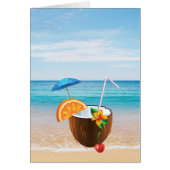 Tropical Beach,Blue Sky,Ocean Sand,Coconut Coctail (Front)
