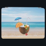 Tropical Beach,Blue Sky,Ocean Sand,Coconut Coctail iPad Air Cover<br><div class="desc">This image features coconut coctail on adorable tropical beach . Perfect for those who love tropical vacation and dream of turquoise waters and white sandy beaches and coctails.</div>