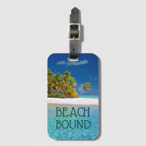 Tropical Beach Bound Vacation Luggage Tag