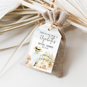 Tropical Beach Bridal Shower Gift Tags