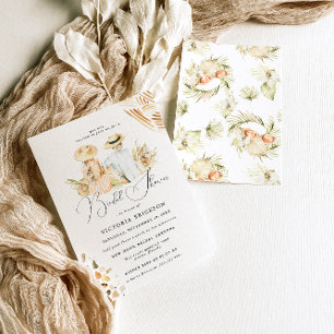 Tropical Beach Bridal Shower Invitation