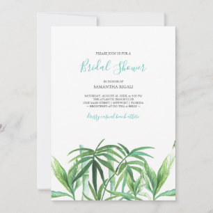 Tropical Beach Bridal Shower Watercolor