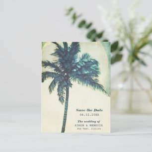 Tropical Beach Budget Wedding Save the Date Announcement Postcard