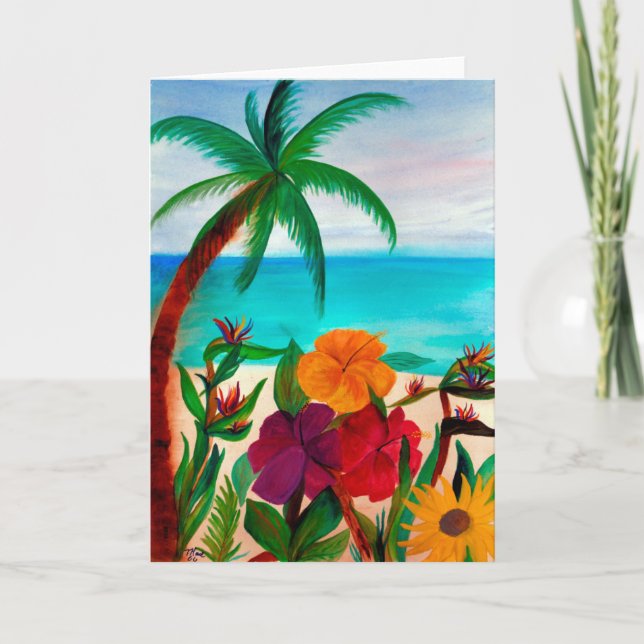 Tropical Beach Card (Front)